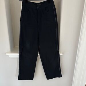 Massimo Dutti cropped trousers with side piping